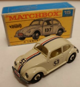 Matchbox Lesney 15 Volkswagen 1500 Saloon 1968 Custom/crafted Box