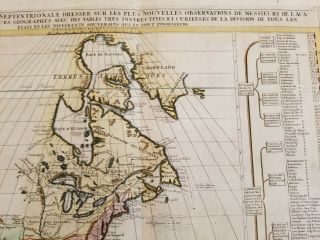 1720 Chatelain Map Colonial America United States Canada Texas Antique 3