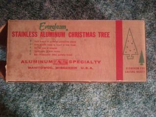 Vintage Evergleam Aluminum Christmas Tree 4 Foot Pom - Pom