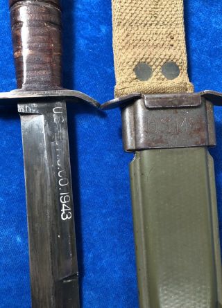 ULTRA RARE WW2 US M3 RCCO 1943 BLADE DATE TRENCH / FIGHTING KNIFE ROBESON 3