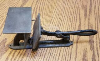 Antique " Jewel " Victorian Cast Iron Table Top Cart Printing Letterpress Press