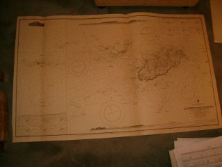 Vintage Admiralty Chart 60 Alderney & The Casquets 1914 Edn