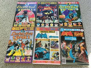 Detective Comics Batman 438 439 440 443 Brave And Bold 115 & 132 Bronze Fine,