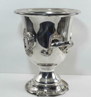 Vintage Silverplate Champagne/Wine Cooler Ice Bucket Urn Trophy 3