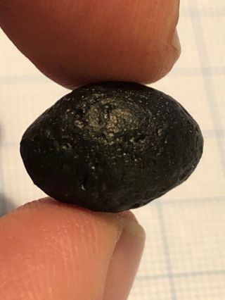 Australite 69: Australian Tektite From Meteorite Impact,  Oval Core 2.  6g