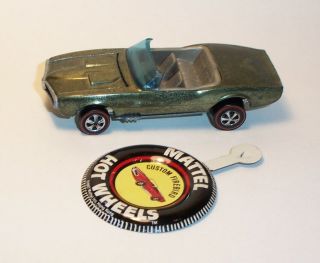 Hot Wheels Mattel Vintage Redline 1968 Custom Firebird Hong Kong Olive - Exc