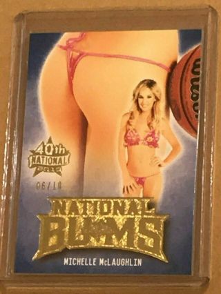 2019 Michelle Mclaughlin Benchwarmer 6/10 40th National Gold Foil Bums Card