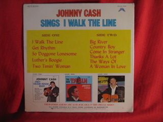 Johnny Cash Sings I Walk The Line Country Stereo Share LP Record SCARCE 2