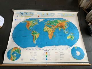 Nystrom World Us United States School Classroom Pull Down Map 4 Layer 1sr991 - 20