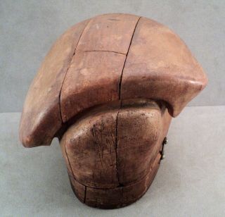 Antique 5 Piece Wood Block Mold Hat Making Form Size 22 Dated F 1884 Puzzle