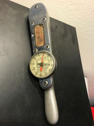 Vintage Snap - On 3/8 " Drive Inch Pound Torqometer Tq - 12 - B