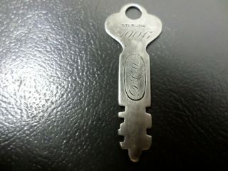 Antique 1905 Sterling Silver Key - T.  C.  P.  - Ornate - Pittsburgh,  Pa.