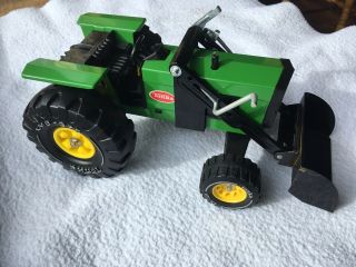 Vintage Tonka Green Tractor With Front Loader 2531 Never Played With.