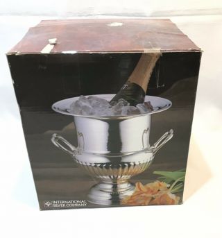 International Silver Company Plated Champagne Ice Bucket Trophy Cooler Vintage 2