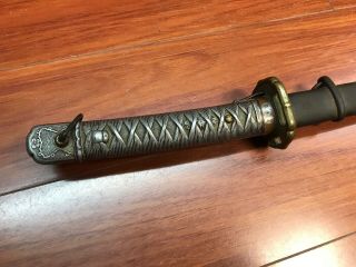 Early Imperial Japanese Army WW2 TYPE 95 NCO SWORD W/ MATCHING SCABBARD 2