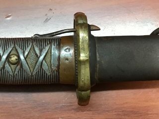 Early Imperial Japanese Army WW2 TYPE 95 NCO SWORD W/ MATCHING SCABBARD 3