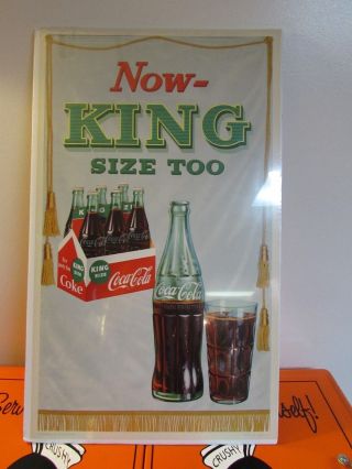 Vintage Coca Cola Poster 1958 King Size Coke Nos