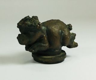 Vintage Metal Copper Toy Factory Mold - Pig