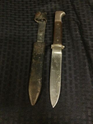 Ww2 German Fighting Boot Youth Knife Dagger,  Scabbard M7/1,  1941
