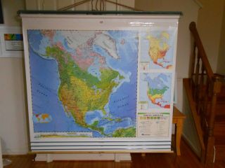 Nystrom 4 - Layer Pull Down Map Western Hemisphere 1lcw / Nys0553 - Wbnys.