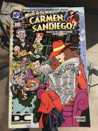 Where In The World Is Carmen Sandiego? 1 Rare Dc Universe Logo Variant Dc Comic