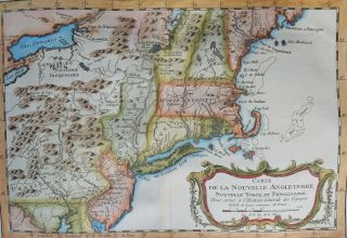 Usa,  England,  York,  Jersey,  Pennsilvania…map By J.  N.  Bellin,  1757