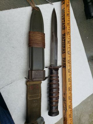 Ultra Rare Ww2 Us M3 Boker Guard Mark Trench / Fighting Knife Wwii