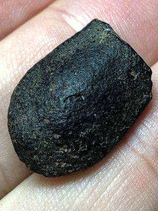 Australite 26 Australian Tektite From Meteorite Impact Half Dumbbell Shape 4.  5g