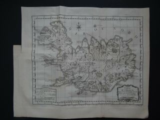 1770 Bellin Atlas Map Iceland - Carte De L 