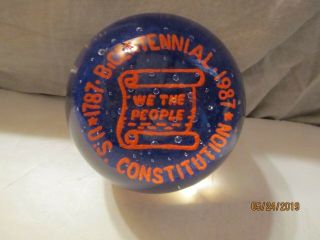 1787 - 1987 Bi - Centennial Constitution We The People Paperweight Made By Mag