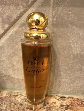 Cartier So Pretty 3.  3 Oz 100 Ml Eau De Toilette Vintage Fragrance Spray 98 Full