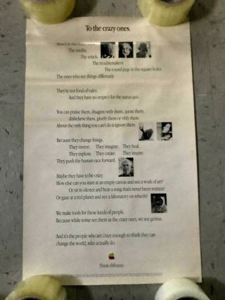 Apple Genius “to The Crazy Ones” - “think Different” Advertising Campaign Poster