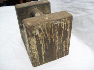 Antique Howe Cast Iron Scale Weight 50 Pounds Made in USA 3