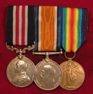 Canadian World War 1 Medal Trio Military Medal 1st Overseas Battalion