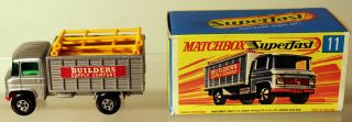Dte Lesney Matchbox Transitional Superfast 11 - A Builders Scaffolding Truck Niob