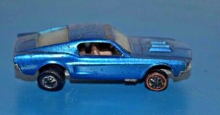 1969 Mattel Hot Wheels Redline Custom Mustang Ex Usa