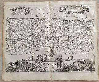 1702 Daniel Stoopendaal Large Map - Israël Canaan