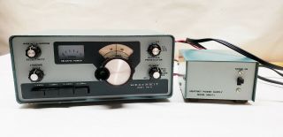 Vintage Heathkit Hw - 8 Cw Qrp Ham Radio Transceiver W/ Power Supply Hwa - 7 - 1