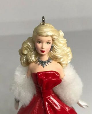 Hallmark Barbie Celebration Christmas Ornament 2012 Red Dress 4” 2