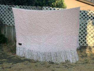 KENNEBUNK WEAVERS Light Pink Throw Blanket Soft Made in Maine USA 2