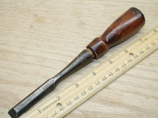 Old Carpenter tools Vintage STANLEY 1/2” Bevel Edged Chisel 2