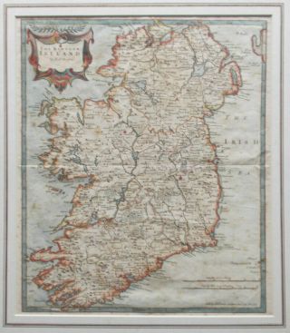 Antique Map Ireland By Rob Morden C.  1695