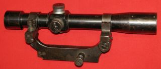Vintage Wwii " Pem " Russian Sniper Scope 1940 / With Side Mount And Base