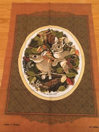 Cotton Tea Dish Kitchen Towel Harry Butterworth Rabbits In Forest Spring Towel
