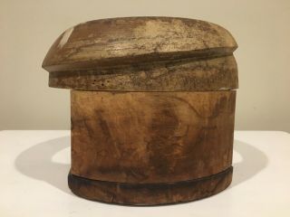 rare antique hat block mold shape brim wood wooden millinery versatile 2