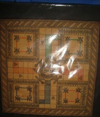Old Vintage Wooden Board Game From India 1960.
