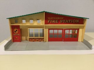 Lesney Matchbox Fire Station Green Roof Cream With Damage No Box