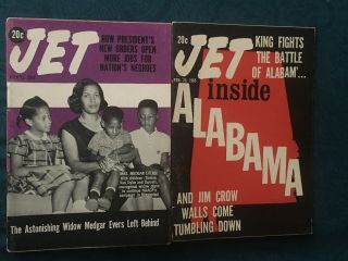 2 Jet Magazines Civil Rites Megar Evers Martin Luther King Jr,  1963,  1965