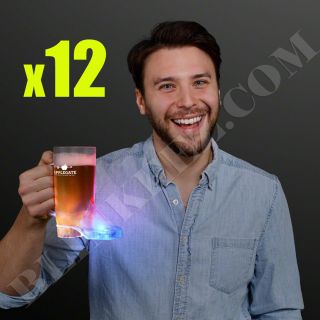 12x 4th Of July Led Light Up Flashing Beer Boot 16oz.  Drinking Cup