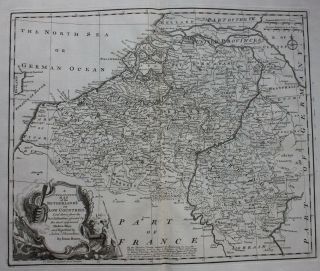 Antique Map Belgium,  